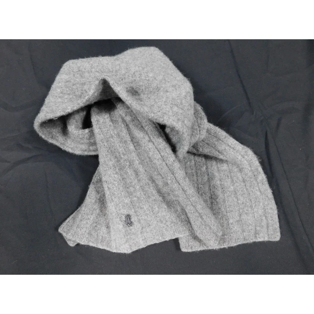 Vintage Ralph Lauren Polo Lambs-wool Blend Gray Scarf